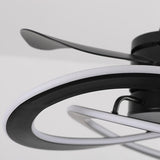 Modern White Flower Remote LED Ceiling Fan with Light Image - 15