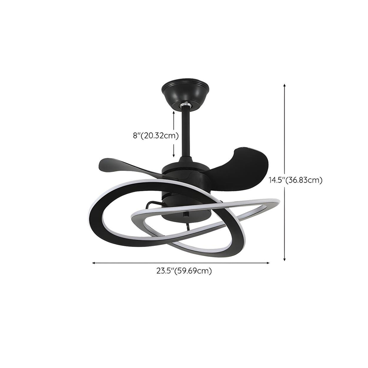 Modern White Flower Remote LED Ceiling Fan with Light 