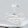 Modern White Flower Remote LED Ceiling Fan with Light Image - 9