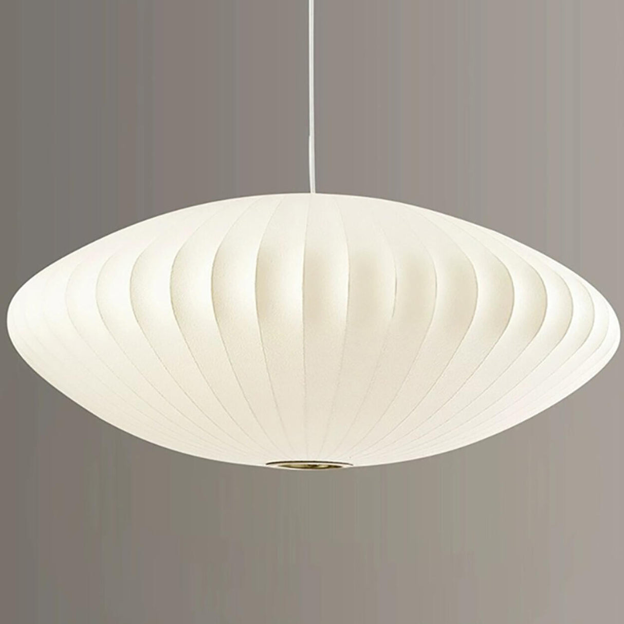 Modern White Lanterns Silk Dining Room Pendant Light Image - 11