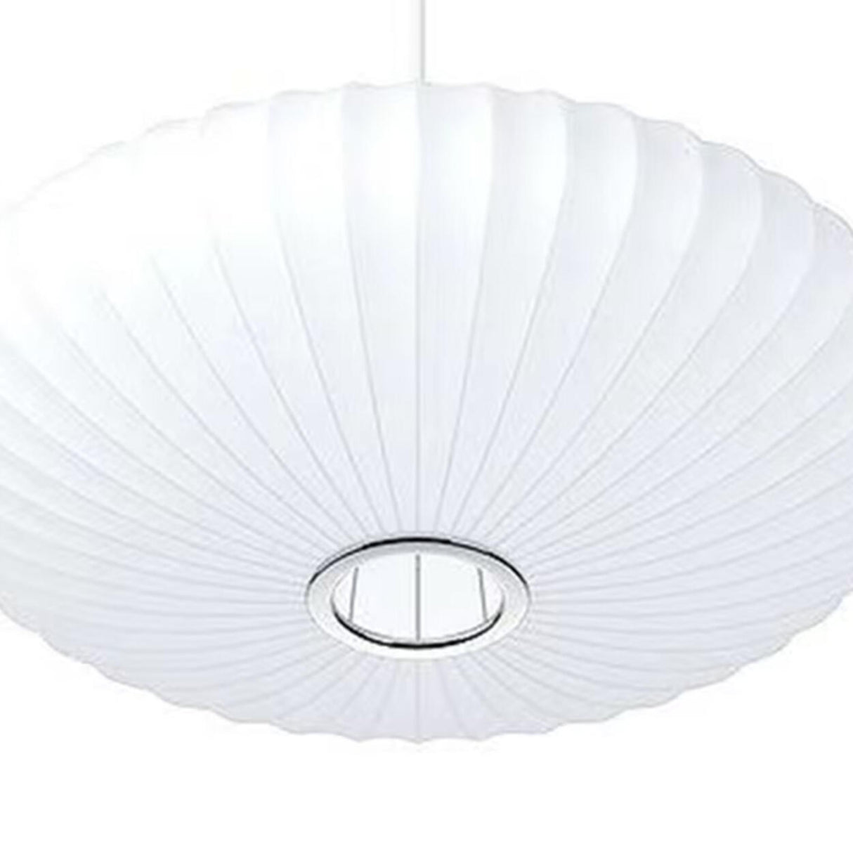 Modern White Lanterns Silk Dining Room Pendant Light Image - 12