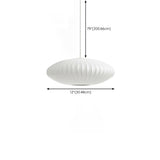 Modern White Lanterns Silk Dining Room Pendant Light #size