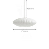 Modern White Lanterns Silk Dining Room Pendant Light Image - 23