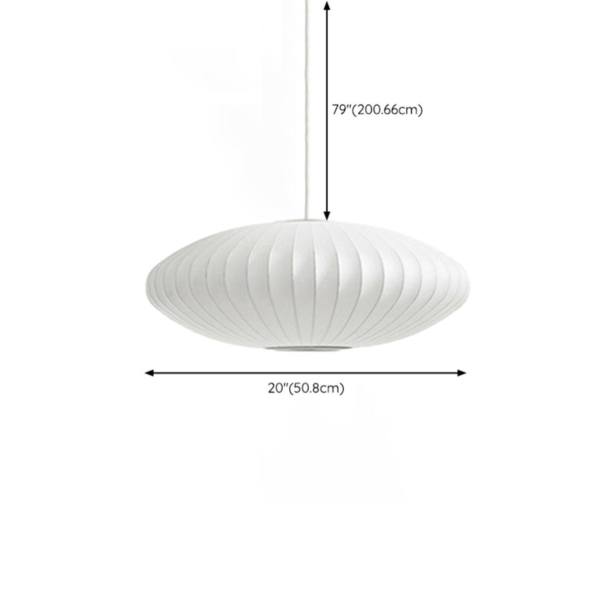 Modern White Lanterns Silk Dining Room Pendant Light Image - 24