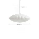 Modern White Lanterns Silk Dining Room Pendant Light Image - 24