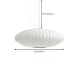 Modern White Lanterns Silk Dining Room Pendant Light Image - 25