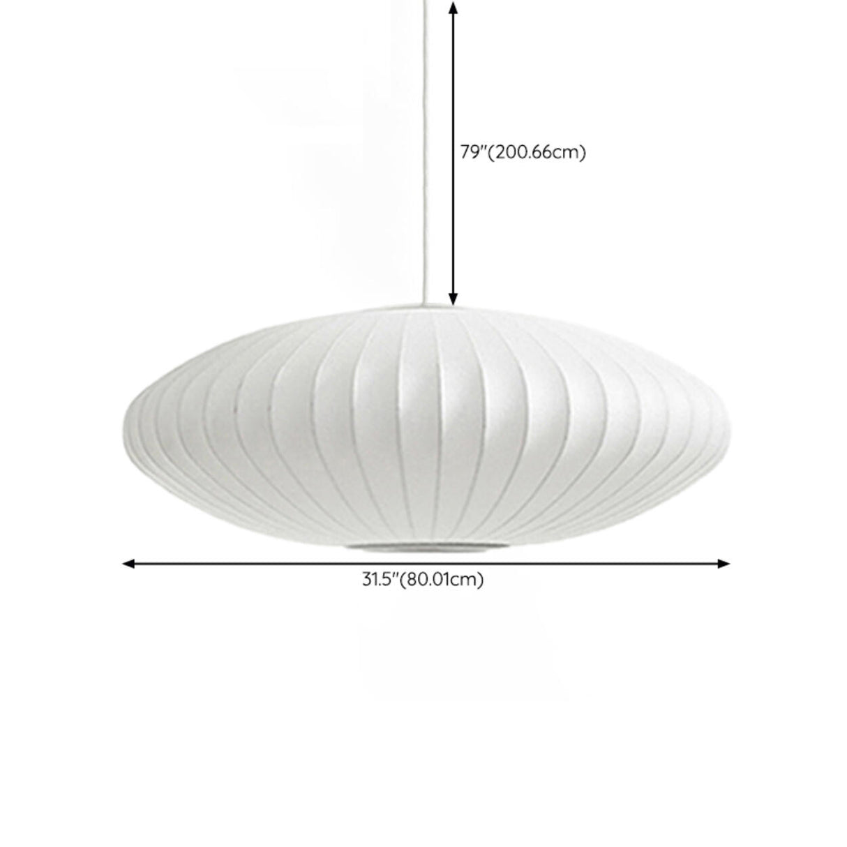 Modern White Lanterns Silk Dining Room Pendant Light Image - 26