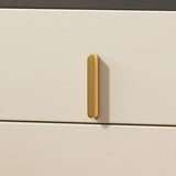 Modern White Marble Top Nightstand with Storage Drawer Image - 12