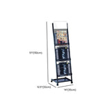 Modern White Mesh Slanted Ladder Display Bookshelf #size