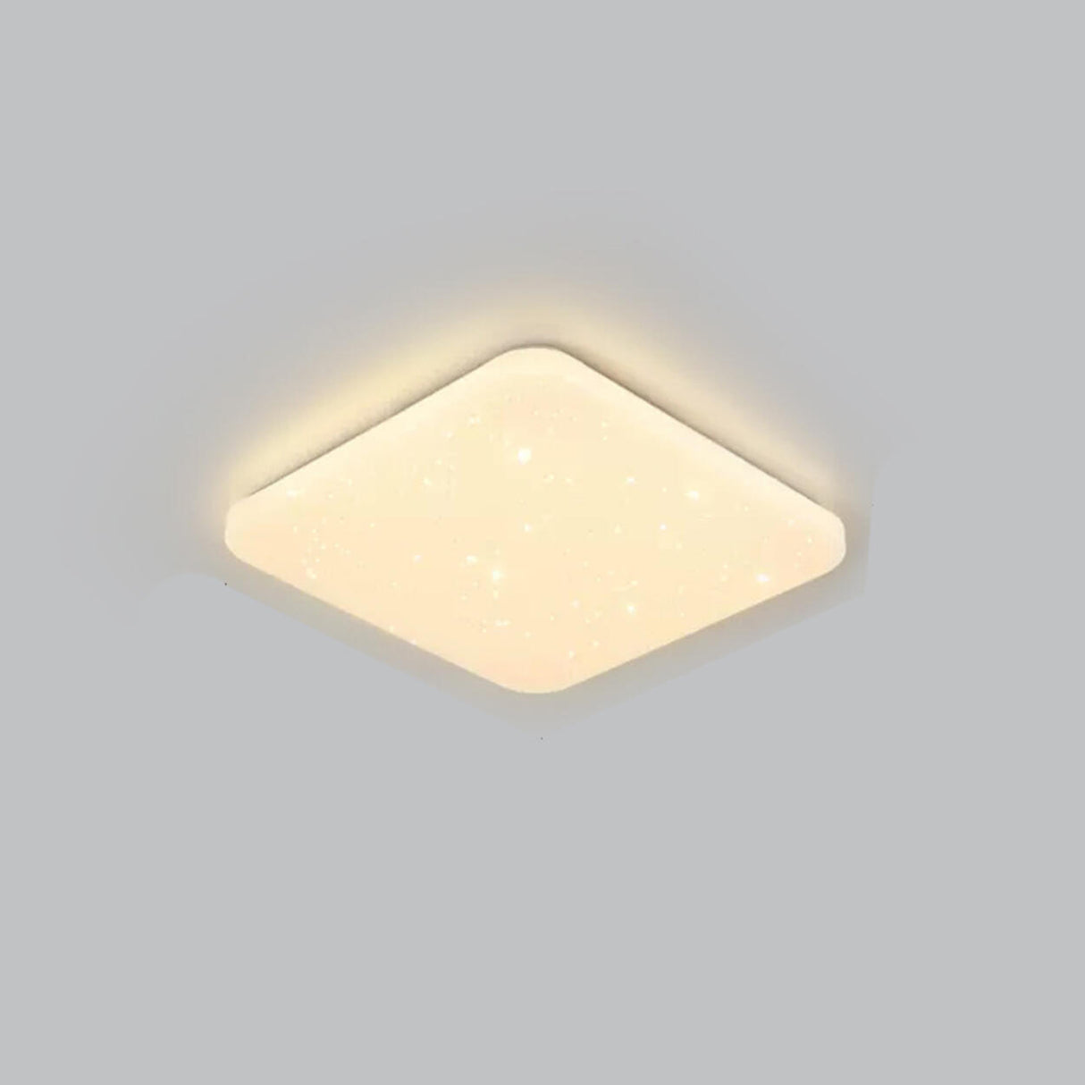 Modern White Rectangular Flush Mount Light Living Room Image - 3
