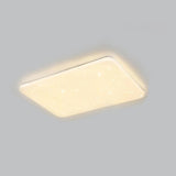 Modern White Rectangular Flush Mount Light Living Room Image - 5