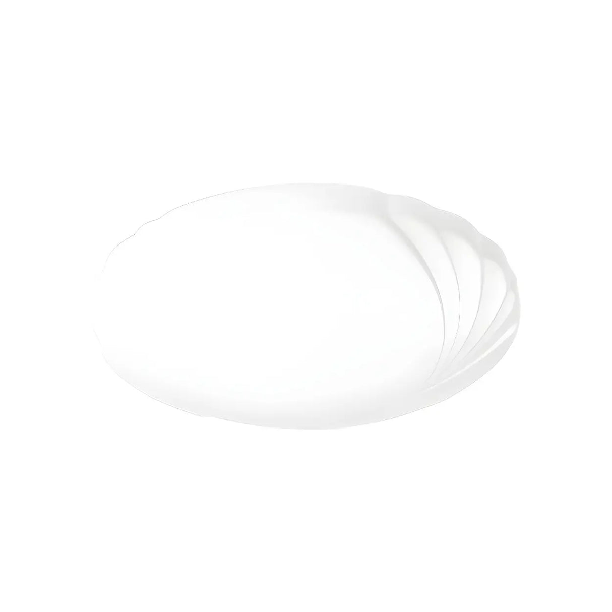 Modern White Round Medium Flush Mount Ceiling Light Image - 5