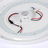 Modern White Round Medium Flush Mount Ceiling Light Image - 6
