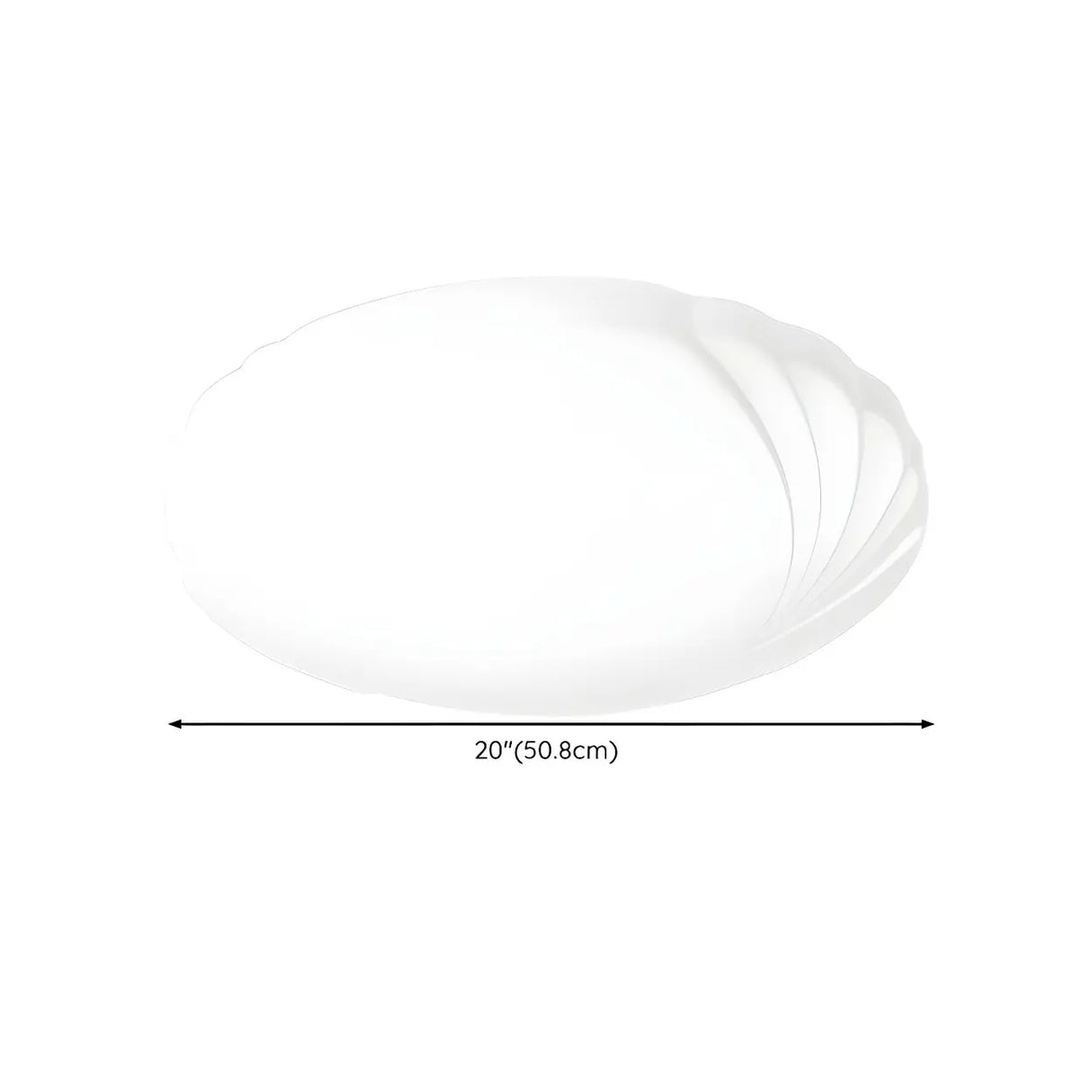 Modern White Round Medium Flush Mount Ceiling Light 