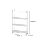 Modern White Simple Open Back Wide Display Bookshelf Image - 18