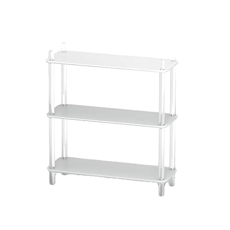 Modern White Simple Open Back Wide Display Bookshelf Image - 2