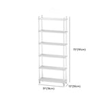 Modern White Simple Open Back Wide Display Bookshelf Image - 20