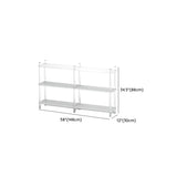 Modern White Simple Open Back Wide Display Bookshelf Image - 21