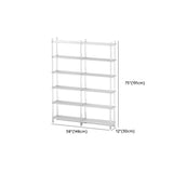 Modern White Simple Open Back Wide Display Bookshelf Image - 24