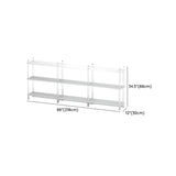 Modern White Simple Open Back Wide Display Bookshelf Image - 25