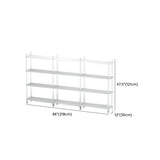Modern White Simple Open Back Wide Display Bookshelf Image - 26