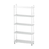 Modern White Simple Open Back Wide Display Bookshelf Image - 5