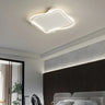 Modern White Square Wavy LED Flush Mount Ceiling Light Image - 3