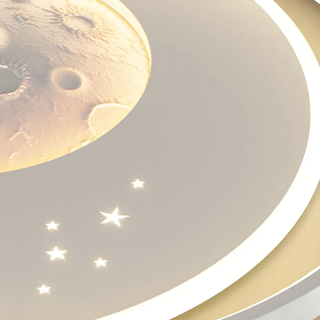 Modern White Starry Rectangle Flush Mount Ceiling Light Image - 10