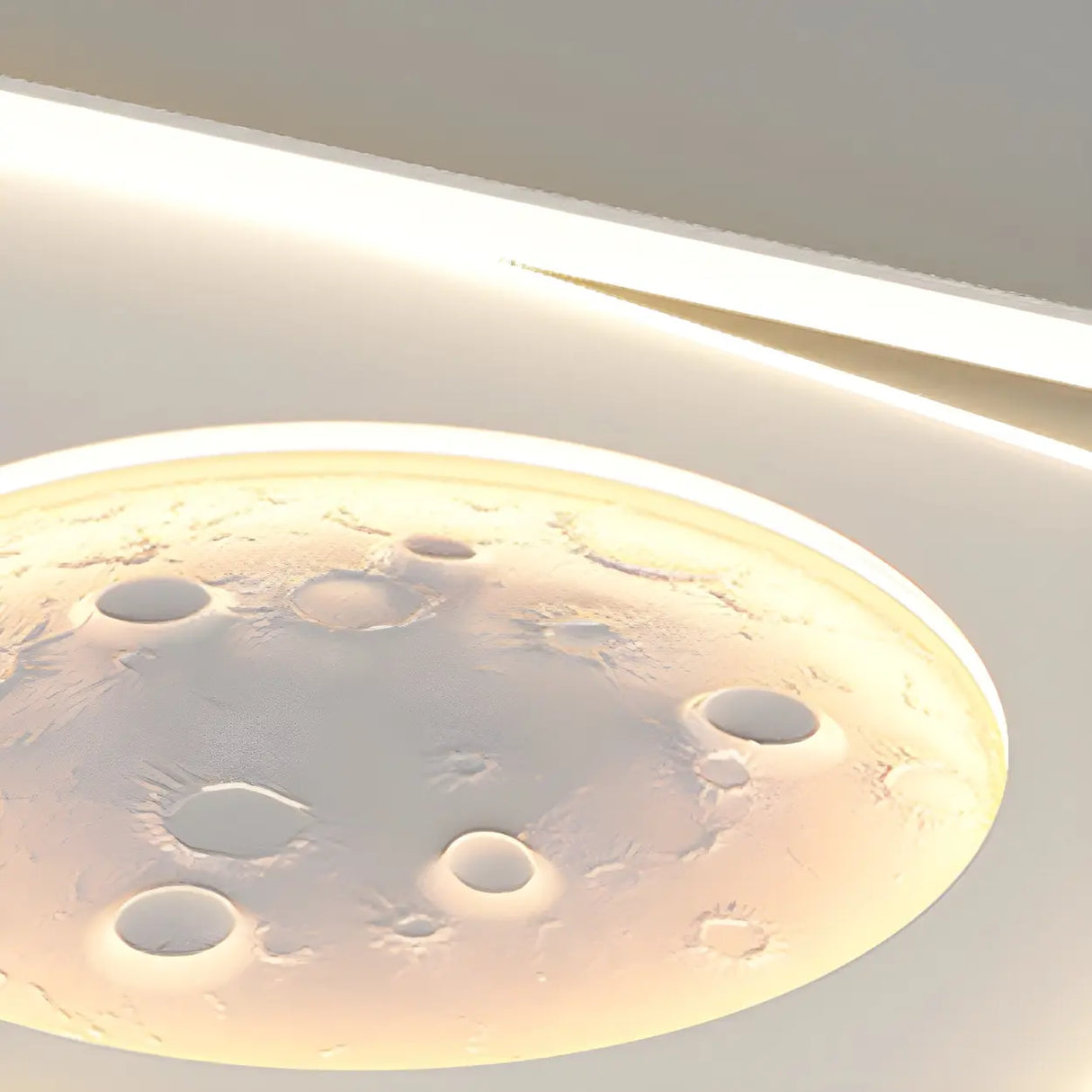 Modern White Starry Rectangle Flush Mount Ceiling Light Image - 11