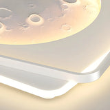 Modern White Starry Rectangle Flush Mount Ceiling Light Image - 12