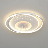 Modern White Starry Rectangle Flush Mount Ceiling Light Image - 4