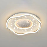 Modern White Starry Rectangle Flush Mount Ceiling Light Image - 8