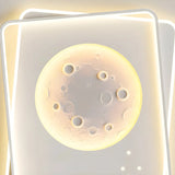 Modern White Starry Rectangle Flush Mount Ceiling Light Image - 9