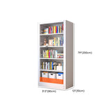 Modern White Steel Open Back Barrister Storage Bookcase Image - 22