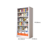 Modern White Steel Open Back Barrister Storage Bookcase Image - 27