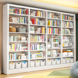 Modern White Steel Open Back Barrister Storage Bookcase Image - 4