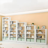 Modern White Steel Open Back Barrister Storage Bookcase Image - 6