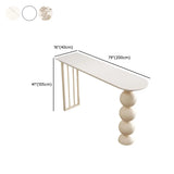 Modern White Stone Oval Artistic Ball Pedestal Bar Table Image - 14