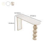 Modern White Stone Oval Artistic Ball Pedestal Bar Table Image - 16