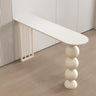 Modern White Stone Oval Artistic Ball Pedestal Bar Table Image - 2