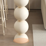 Modern White Stone Oval Artistic Ball Pedestal Bar Table Image - 8