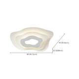 Modern White Tiered Geometric LED Flush Mount Light #size