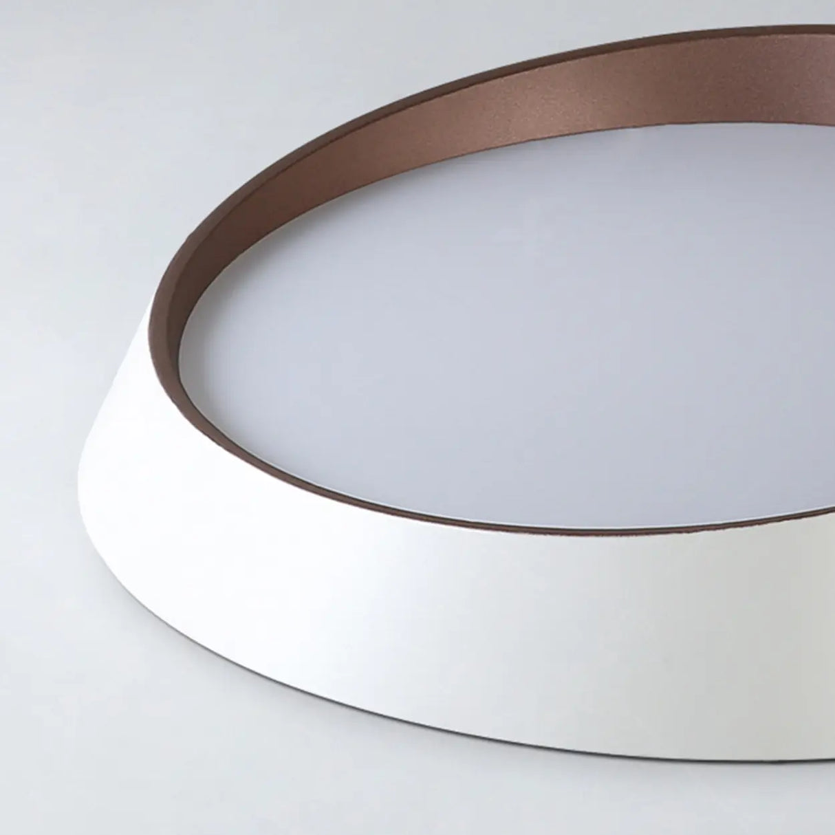 Modern White Truncated LED Flush Mount Ceiling Light Image - 10