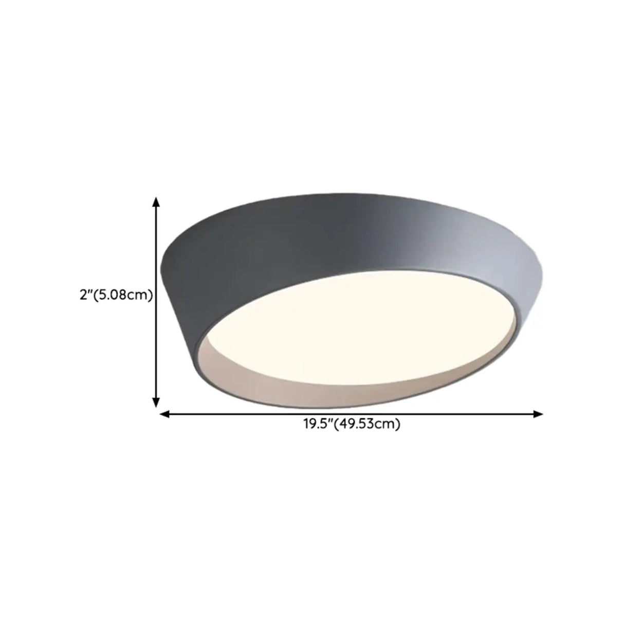Modern White Truncated LED Flush Mount Ceiling Light Image - 12