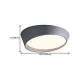 Modern White Truncated LED Flush Mount Ceiling Light Image - 12