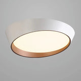 Modern White Truncated LED Flush Mount Ceiling Light Image - 8