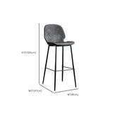 Modern White Upholstered Bar Stool with Back and Footrest Image - 16