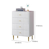 Modern White Wood Brass Handle Storage Dressers Image - 13
