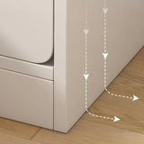 Modern White Wood Two-Drawer Storage Narrow Nightstand Image - 8