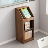 Modern White Wooden Organizer Horizontal Bookcases Image - 13